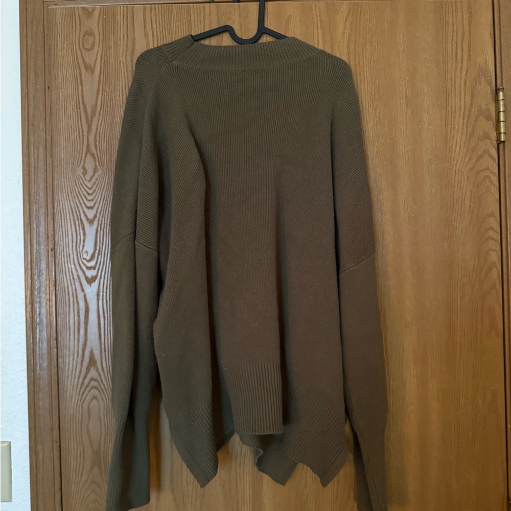 Women's Olive Crewneck Sweater